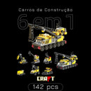 6 Carros de Construção em 1 (142 peças)