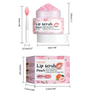 Creme Pêssego Esfoliante Labial Hidratante - Nutre e Repara a Pele Danificada dos Lábios
