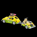 Fusca Hippie + Moto + Posto de Gasolina (1409 peças)